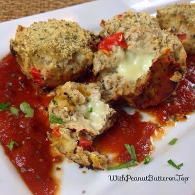 Cheese Stuffed Chicken Meatballs