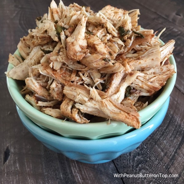 Mexican Shredded Crockpot Chicken | www.withpeanutbutterontop.com