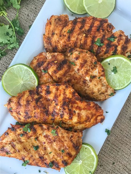 Grilled Cajun Lime Chicken - With Peanut Butter on Top