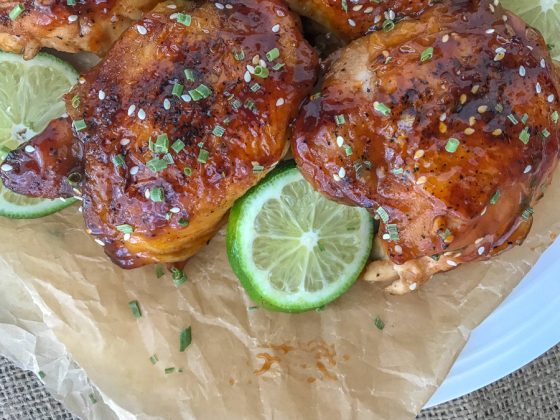 Easy One-Pan Honey Garlic Lime Chicken - With Peanut Butter On Top