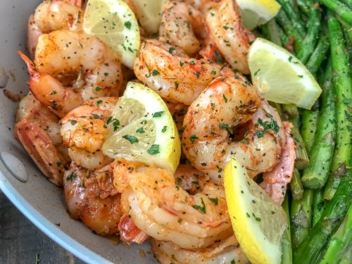 Lemon Garlic Butter Shrimp with Asparagus