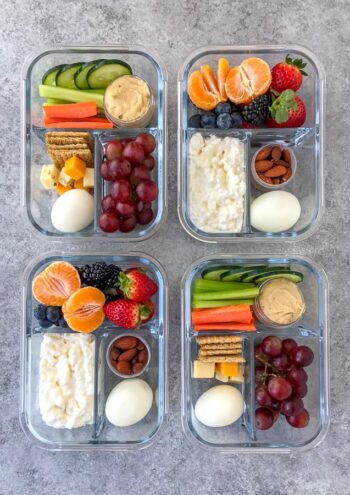 Easy Protein Bistro Snack Box - With Peanut Butter on Top