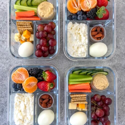 Easy Protein Bistro Snack Box - With Peanut Butter on Top