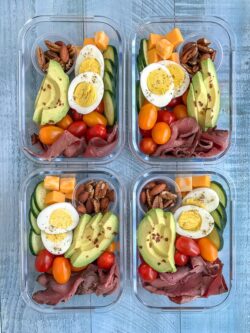 Easy Protein Bistro Snack Box - With Peanut Butter on Top