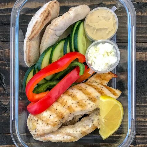 Grilled Chicken Tenders & Hummus Meal Prep Box