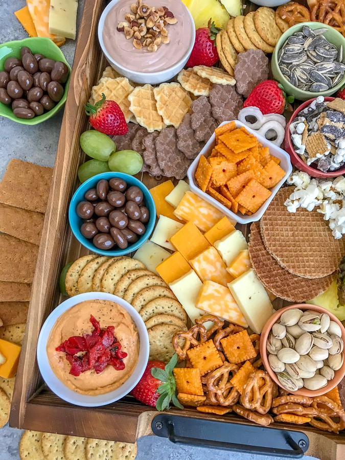 Party Grazing Snack Tray - With Peanut Butter on Top