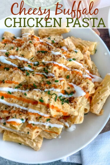 Cheesy Buffalo Chicken Pasta - With Peanut Butter on Top